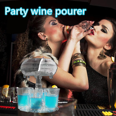 6 Shot Glasses Quick Filling Dispenser