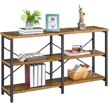 3-Tier Industrial Console Table for Living Room