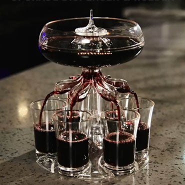 6 Shot Glass Dispenser and Holder Wine