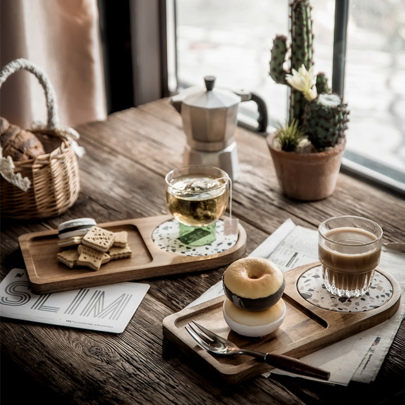 Acacia Wood Afternoon Tea Serving Tray