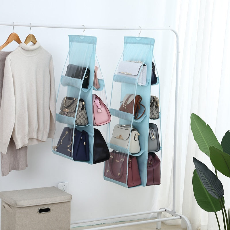 6 Pocket Hanging Handbag Organizer