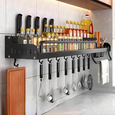 Wall-mounted Kitchen Spice Storage Rack