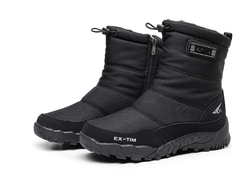 Winter Men's Side Zipper Hiking Snow Boots