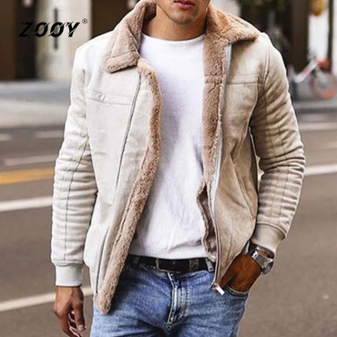 Urban Man Super Stylish Winter Plush Fleeced Lined Jacket