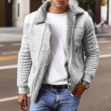 Urban Man Super Stylish Winter Plush Fleeced Lined Jacket