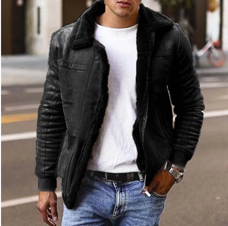 Urban Man Super Stylish Winter Plush Fleeced Lined Jacket