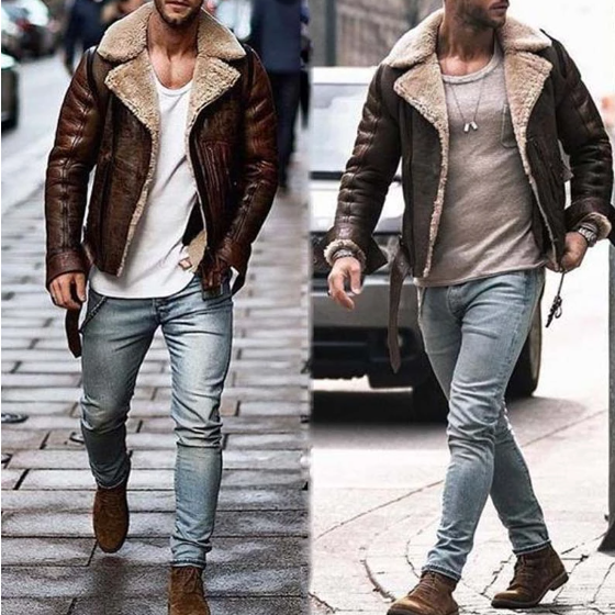 Ultra Cool Fur Lined Men's Winter Warm Jacket