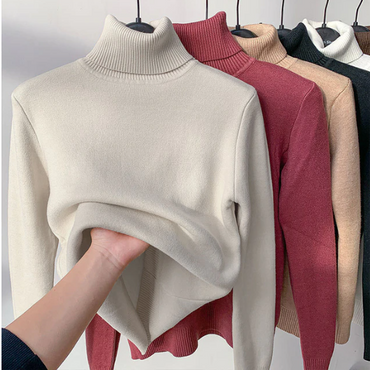 Elegant Super Warm Thick Ladies Turtleneck Sweater