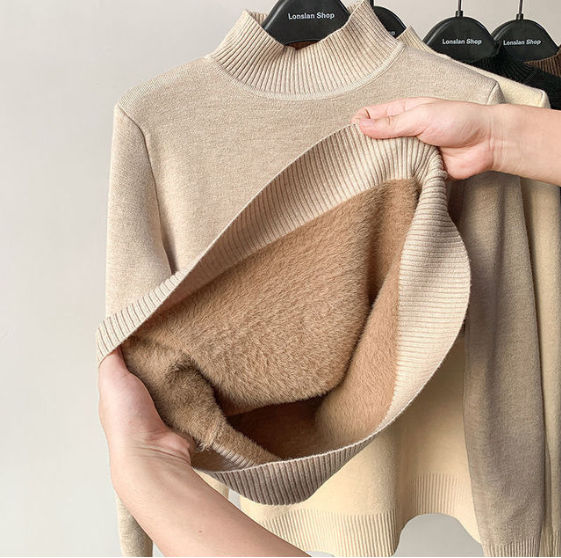 Elegant Super Warm Thick Ladies Turtleneck Sweater