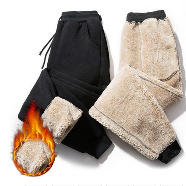 Winter Warm Fur Lined Jogging Trousers