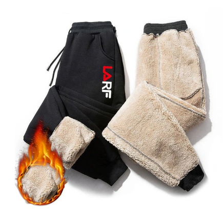 Winter Warm Fur Lined Jogging Trousers