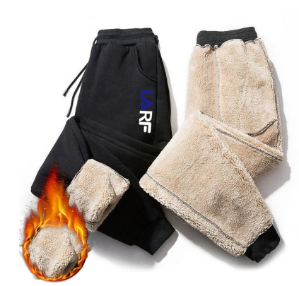 Winter Warm Fur Lined Jogging Trousers