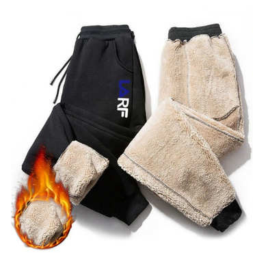 Winter Warm Fur Lined Jogging Trousers