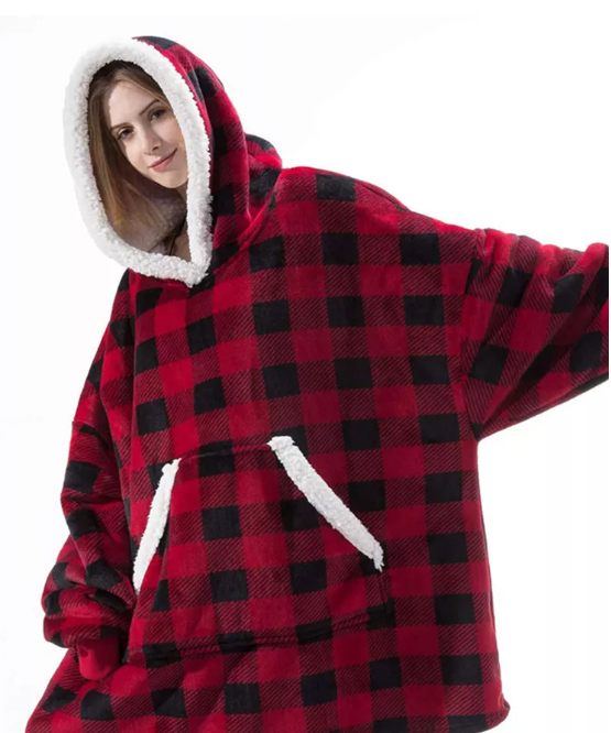 Fleece Lined Winter Blanket Oversized Hoodies