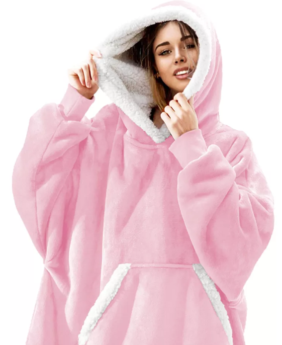 Fleece Lined Winter Blanket Oversized Hoodies