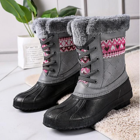 Women's Chunky Winter Warm Snow Boots