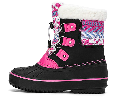 Girls Winter Warm Plush Padded Snow Boots