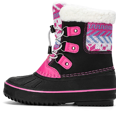 Girls Winter Warm Plush Padded Snow Boots