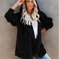 Autumn and Winter Warm Long Sleeved Hoode Cardigan