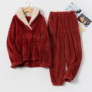 Warm and Comfy Coral Flannel Pyjama Set