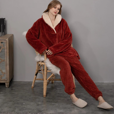 Warm and Comfy Coral Flannel Pyjama Set