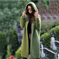 Hooded Cashmere Long Winter Warm Cardigan