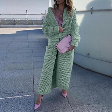 Long Loose Fit Knitted Cardigan