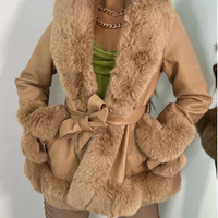 Plush Winter Warm Jacket With Belt