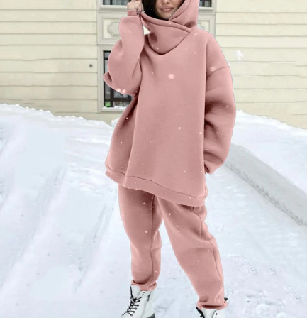 Two Piece Winter Warm Loose Tracksuit