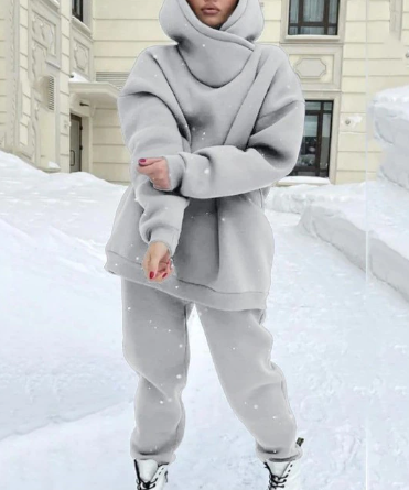 Two Piece Winter Warm Loose Tracksuit