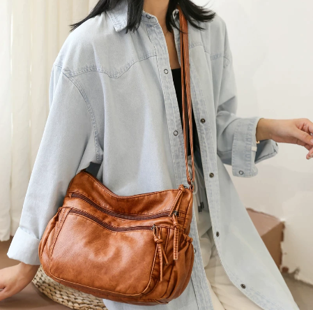 Vintage Pu Leather Crossbody Bag