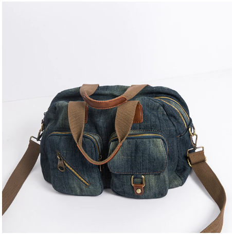 Designer Blue Denim Shoulder Bag