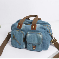 Designer Blue Denim Shoulder Bag