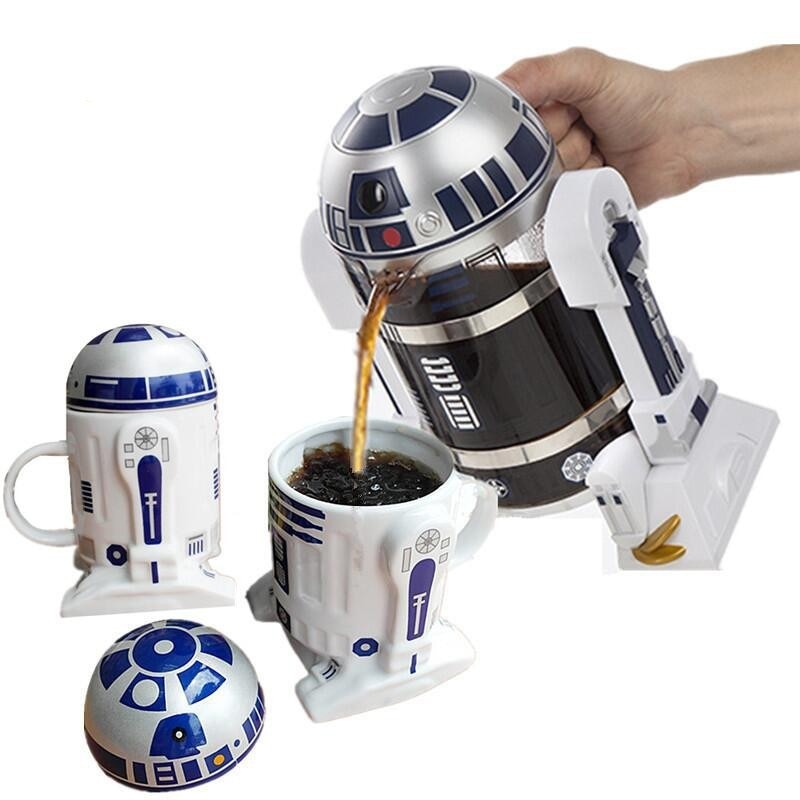 Robot Shape Coffee Maker & Milk Cup Set