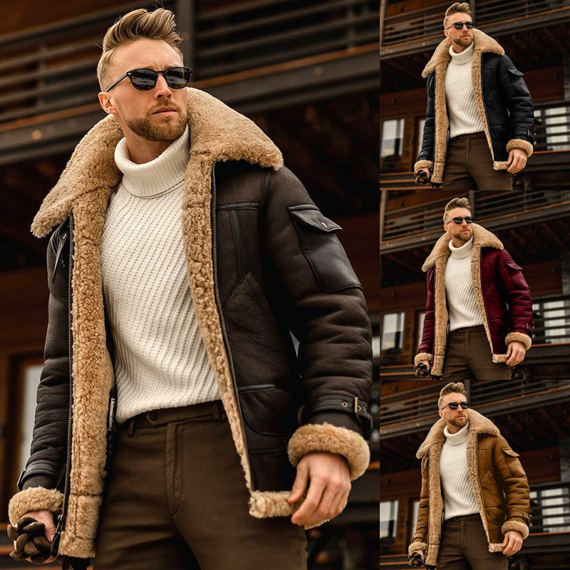 New Fur Lined Stylish Men's Winter Jacket