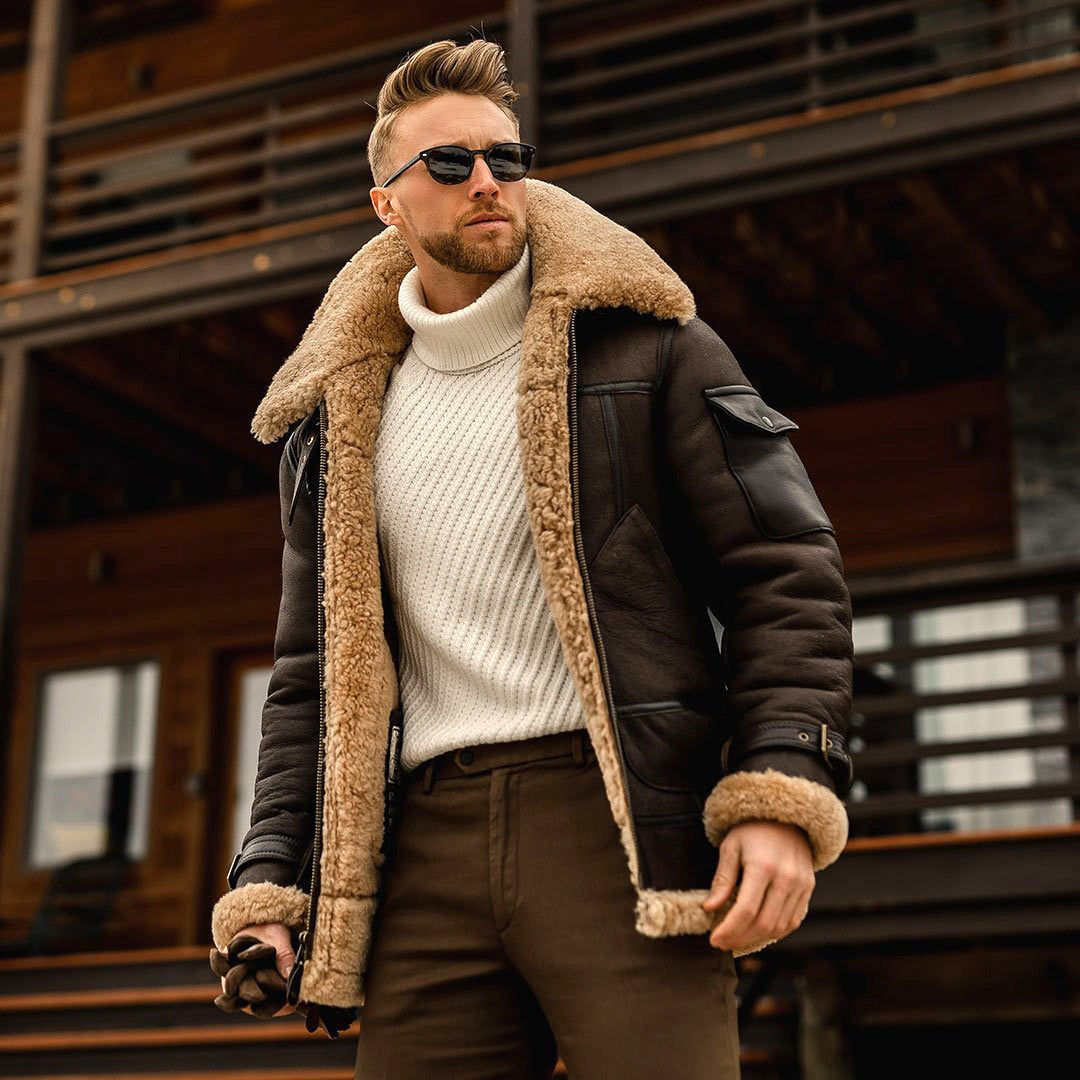 New Fur Lined Stylish Men's Winter Jacket