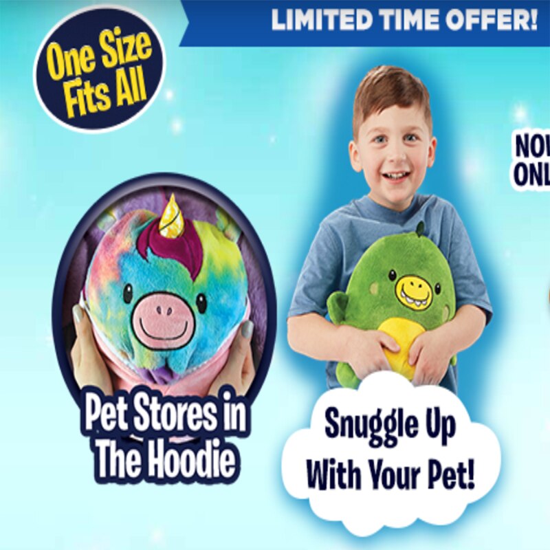 Kids Playful Pets To Soft Hoodie Blanket Wear