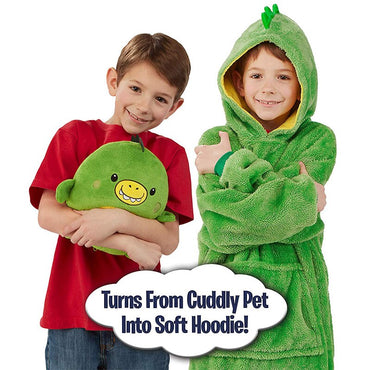 Kids Playful Pets To Soft Hoodie Blanket Wear