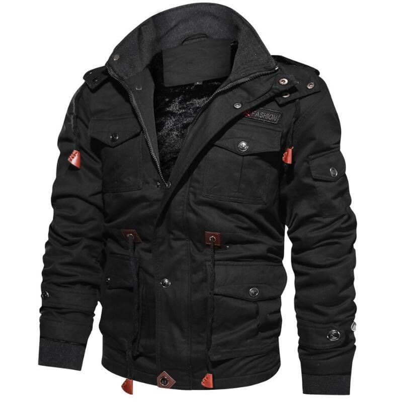 Men's Winter Jackets And Coats Fleece Warm Hooded Coats Thermal Thicker Outerwear Male Military  Jackets Warm Parkas Size6XL - east2cart.uk