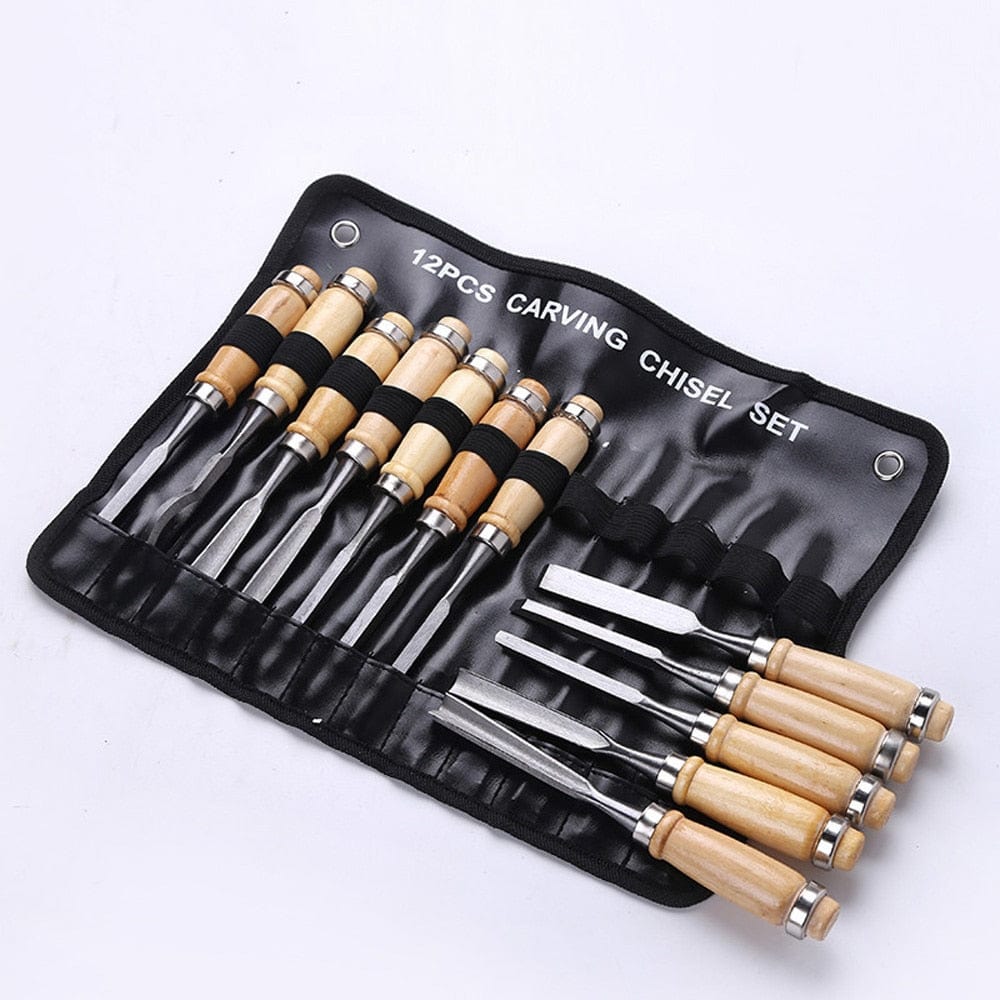 12Pcs/ Wood Carving Hand Chisel Tool Set