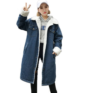 Winter Loose  Denim  Coat