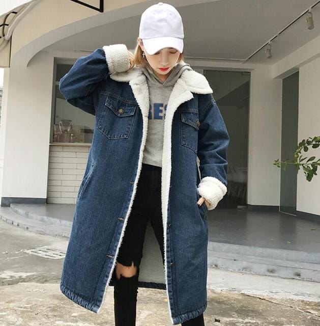 Winter Loose  Denim  Coat