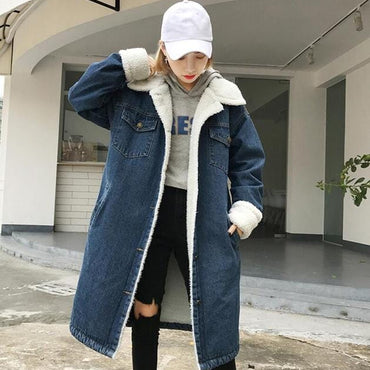 Winter Loose  Denim  Coat