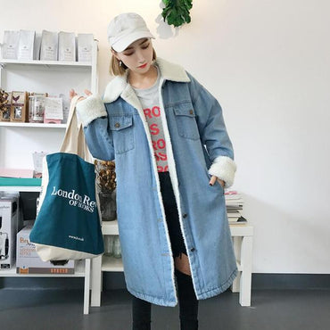 Winter Loose  Denim  Coat