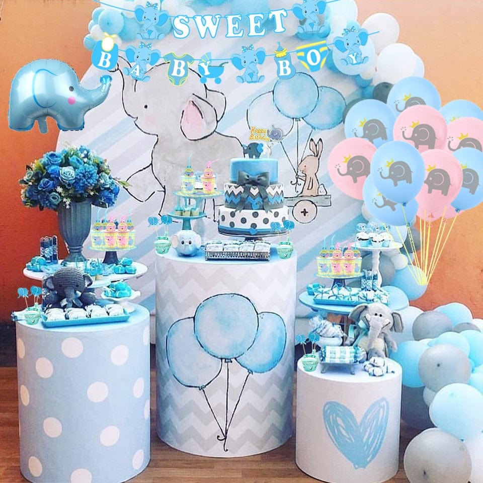 1 Set Elephant Baby Shower Party Supplies - east2cart.uk