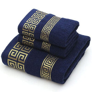 100% Cotton Geometric Pattern Bath Towel For Adults - east2cart.uk