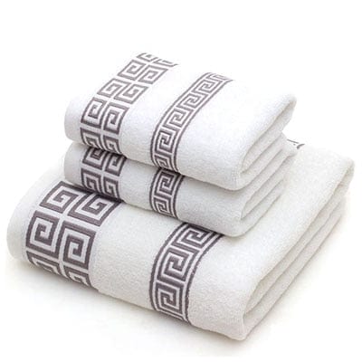 100% Cotton Geometric Pattern Bath Towel For Adults - east2cart.uk