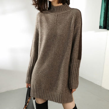 Ladies Warm Split Sweater Dress