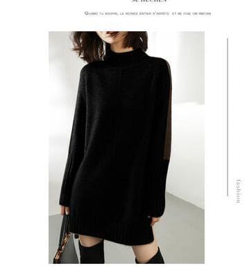 Ladies Warm Split Sweater Dress