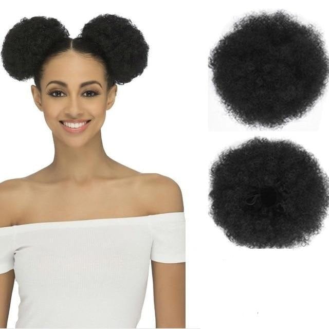 8inch Short Afro Puff Synthetic Hair Bun - east2cart.uk